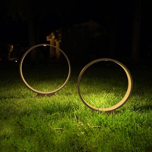 Črna talna svetilka SULION Nala, ø 40 cm-image-3