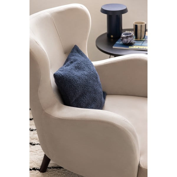 Temno siv žameten fotelj z naslonom Noemye – Bonami Selection-image-1