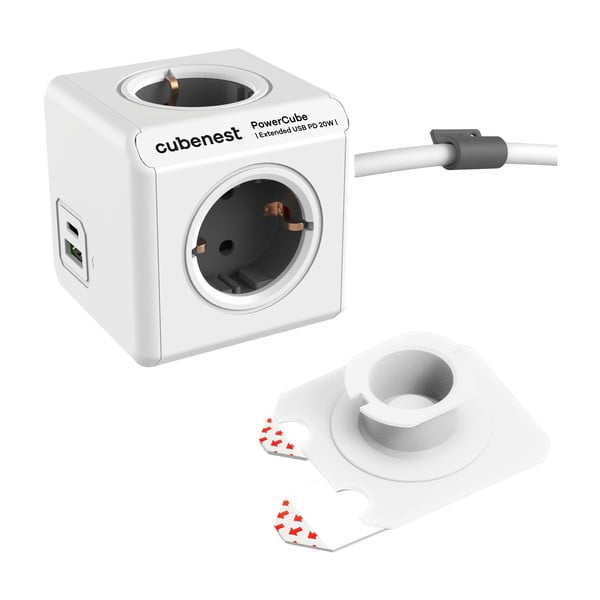 Razdelilec PowerCube Extended USB Schuko – Cubenest-image-1