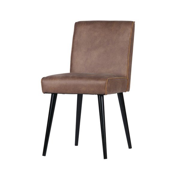 Komplet 2 svetlo rjavih usnjenih stolov BePureHome Revolucija-image-1