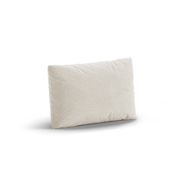 Bela okrasna blazina za sedežno garnituro iz tkanine bouclé Poppy – Micadoni -image-1