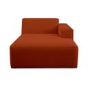 Opečnato oranžen modul za sedežno garnituro iz tkanine bouclé (desni kot) Roxy – Scandic