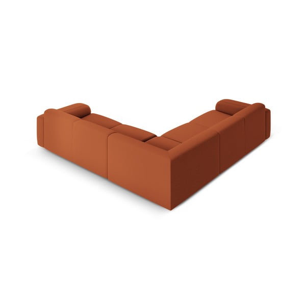 Rjava kotna sedežna garnitura iz tkanine bouclé (s kotom po izbiri/v obliki črke L) Molino – Micadoni Home-image-3