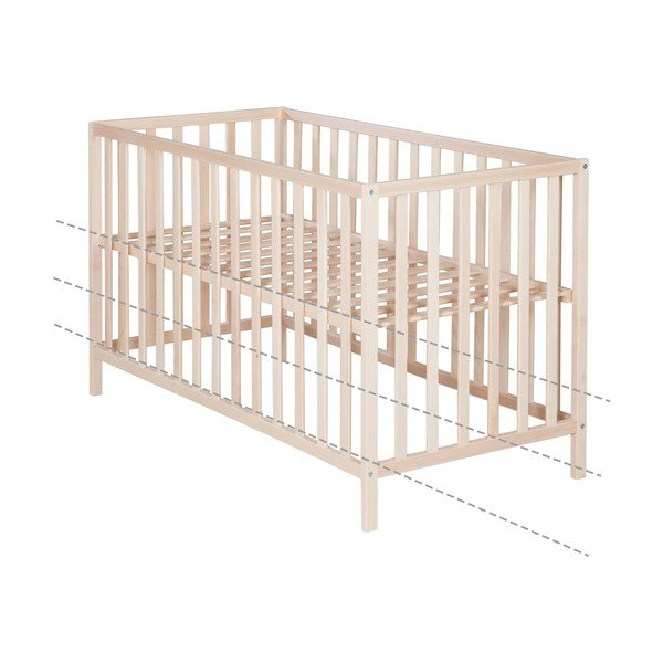 Otroška posteljica v naravni barvi 60x120 cm Cosi – Roba-image-3