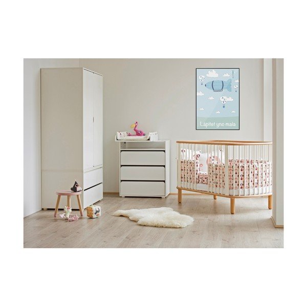 Otroška posteljica iz belega bukovega lesa Flexa Baby, 70 x 140 cm-image-2