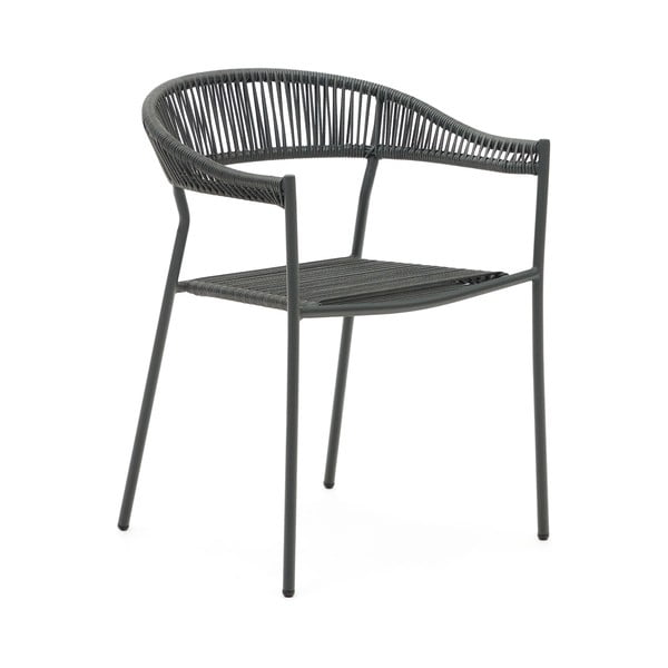 Sivi jedilni stoli iz umetnega ratana v kompletu 4 ks Futadera – Kave Home
