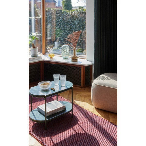 Vijolična in modra preproga iz volne in bombaža Hübsch Lexa, 80 x 200 cm-image-3