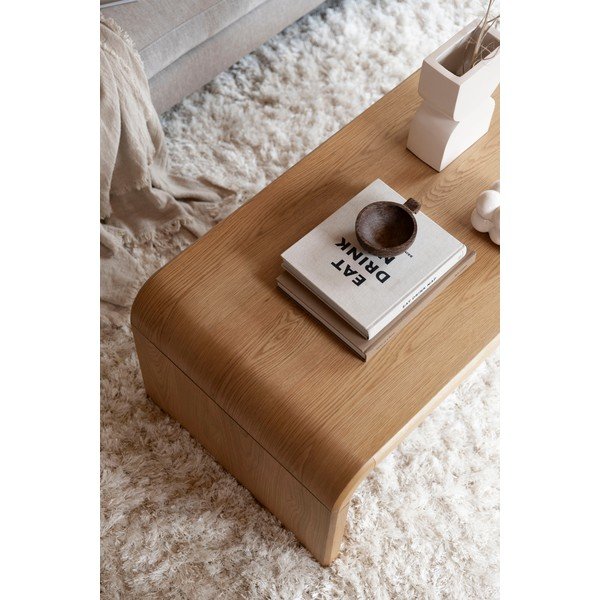 Klubska mizica v hrastovem dekorju v naravni barvi 60x120 cm Brave – Zuiver-image-3