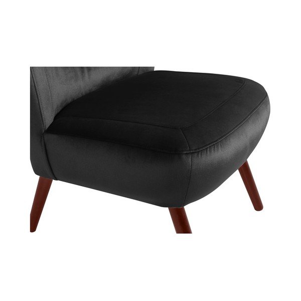 Črni fotelj Max Winzer Sari Velvet-image-3