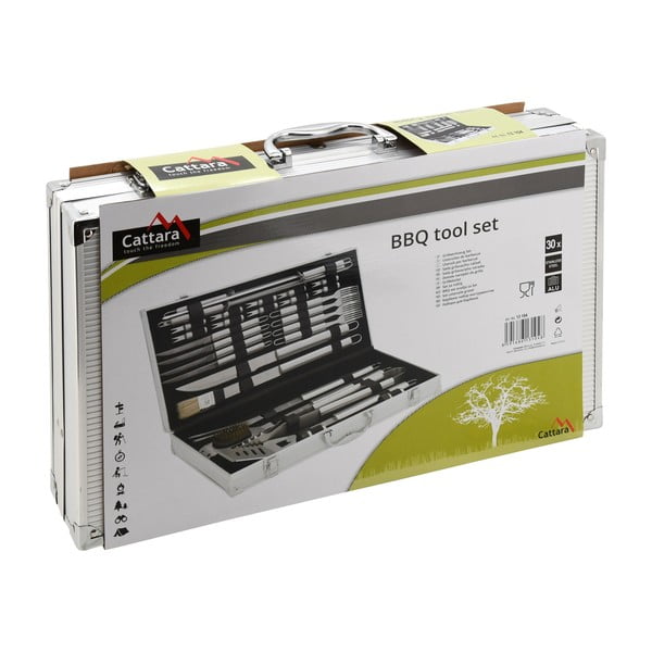Komplet 30 orodij za peko na žaru v kovčku Cattara Alu-image-4