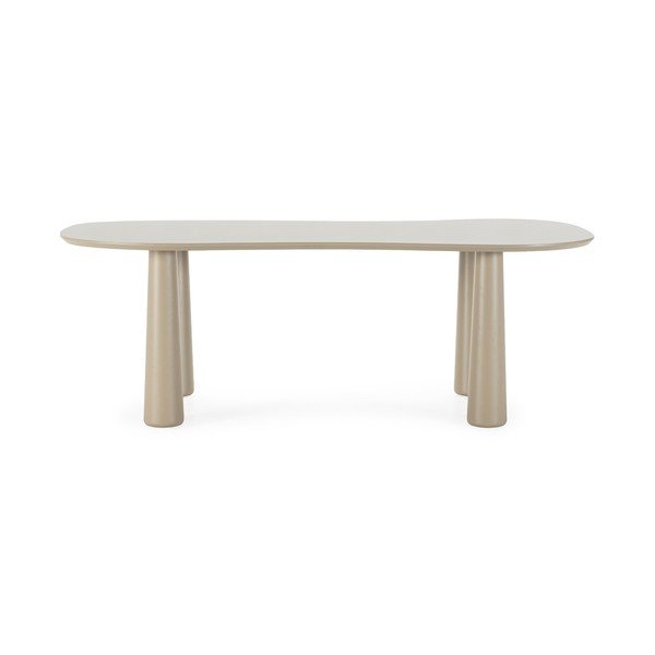 Bež klubska mizica z borovo mizno ploščo 110x220 cm Nahia – MOME