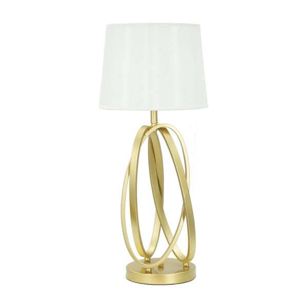 Bela namizna svetilka z zlatim vzorcem Mauro Ferretti Circle