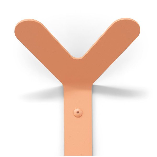 Rožnato-oranžen jeklen stenski obešalnik Frondo – Spinder Design-image-2