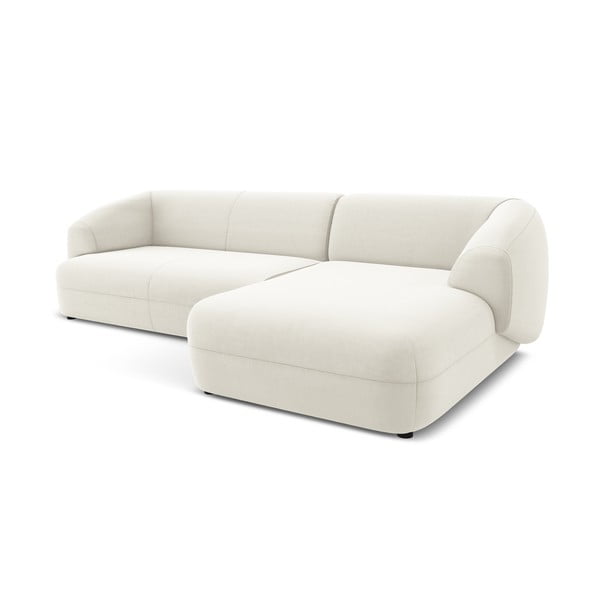 Bela žametna kotna sedežna garnitura (desni kot) Moana – Makamii-image-4