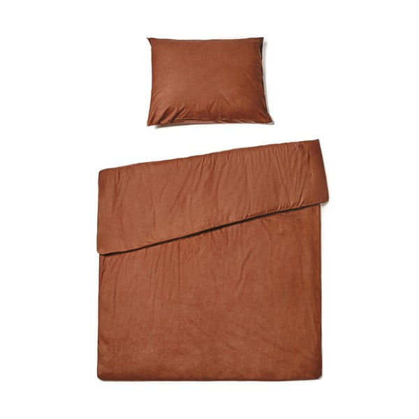 Kostanjevo rjava bombažna posteljnina Bonami Selection, 140 x 220 cm