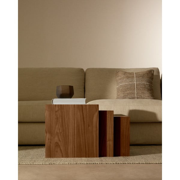 Stranske mizice v orehovem dekorju v kompletu 3 ks 40x60 cm Litto – Kave Home-image-4