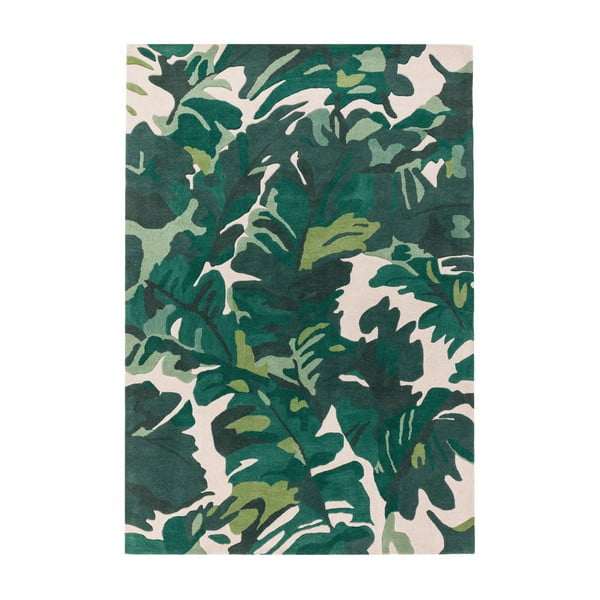 Temno zelena ročno tkana volnena preproga 200x300 cm Matrix – Asiatic Carpets
