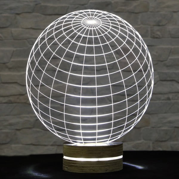 3D namizna svetilka Globus