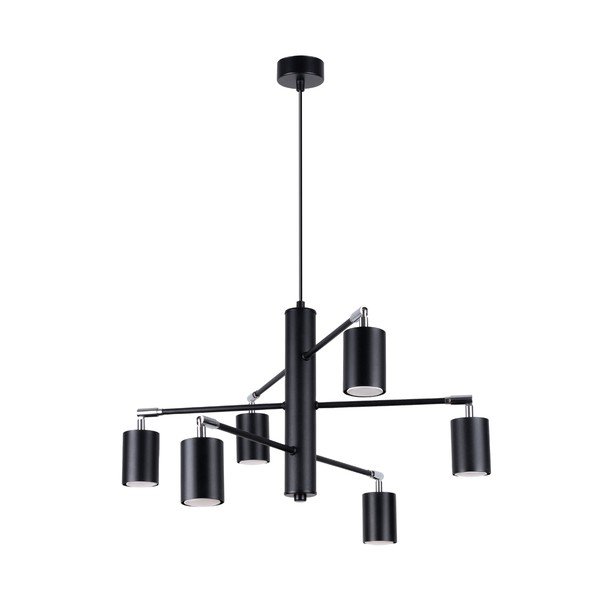 Črna kovinska viseča svetilka Virta – Sollux