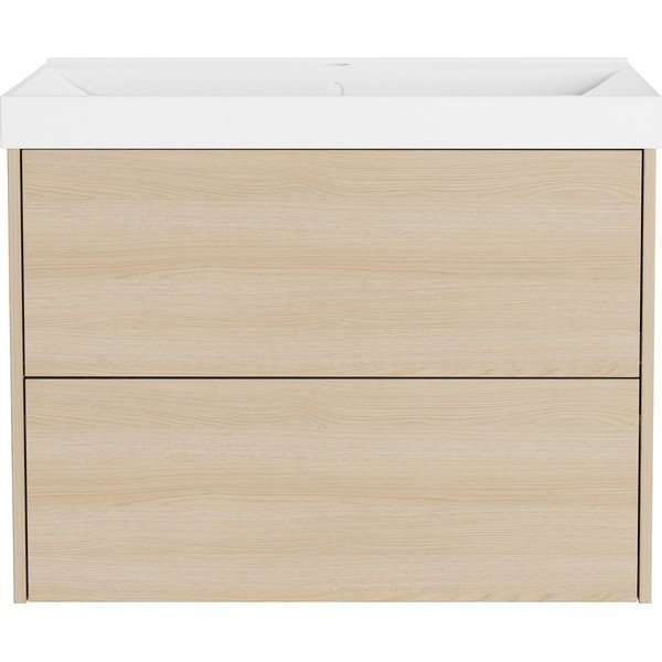 Stenska omarica za pod umivalnik v hrastovem dekorju v naravni barvi 81x65 cm Bodera – Germania-image-3
