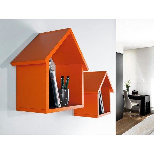 Komplet 2 polic Maison, oranžna-image-1