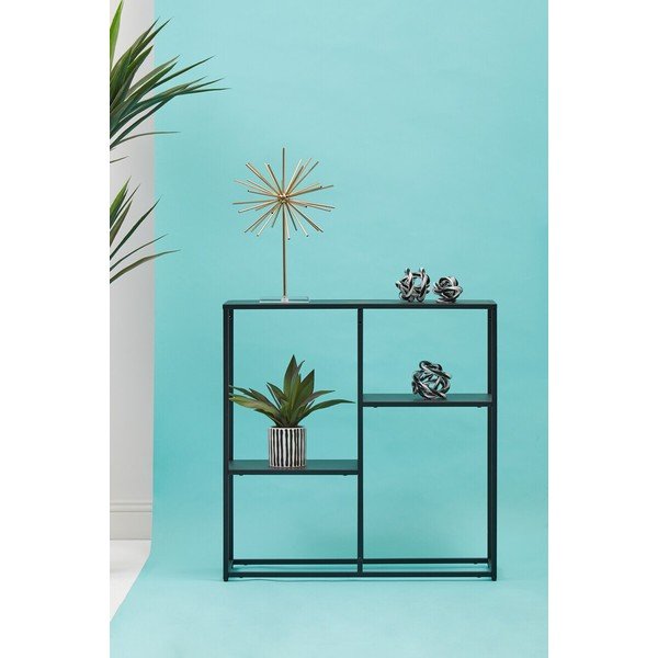 Črn jeklen regal 80x81x26 cm Acero – Premier Housewares-image-2