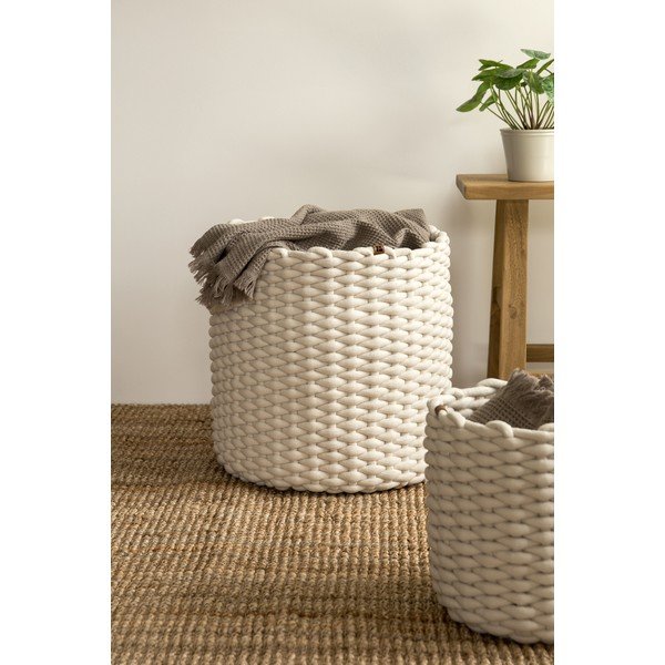 Tekstilna košara ø 40x40 cm Peach Skin Round XL – Bigso-image-3