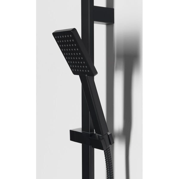 Mat črna tuš garnitura iz nerjavečega jekla z ročno prho in drsnim nosilcem 70 cm – Sapho-image-2