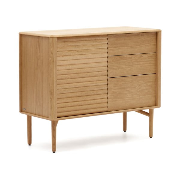 Nizka komoda v hrastovem dekorju 105x86 cm Lenon – Kave Home-image-2