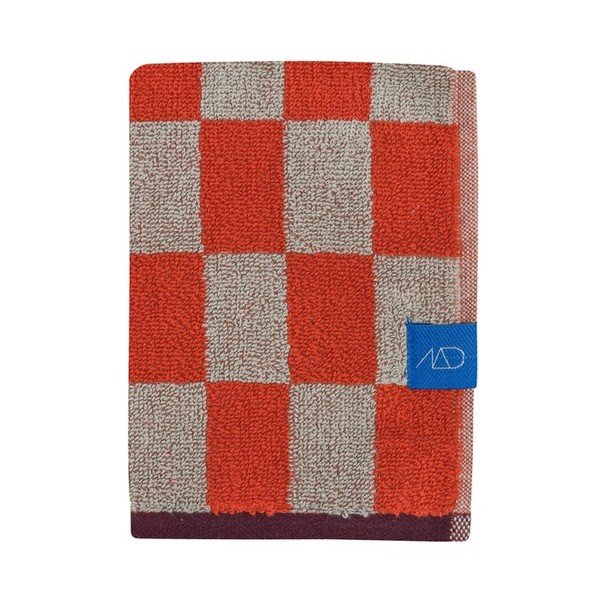 Oranžno-bež frotirne brisače v kompletu 2 ks iz organskega bombaža 40x55 cm Retro – Mette Ditmer Denmark