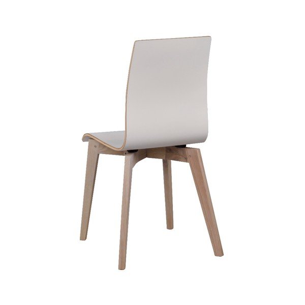 Beli jedilni stol s svetlo rjavimi nogami Rowico Grace-image-4