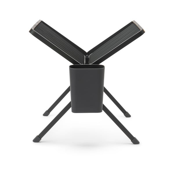 Temno siv kovinski dvonadstropni odcejalnik posode 37x33 cm – Brabantia-image-4