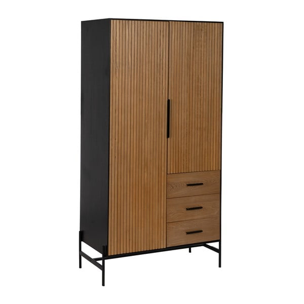 Garderobna omara v jesenovem dekorju v naravni barvi 104x203 cm – Ixia