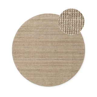 Sivo-rjava okrogla preproga iz jute ø 160 cm Bouclé Jaipur – Hanse Home