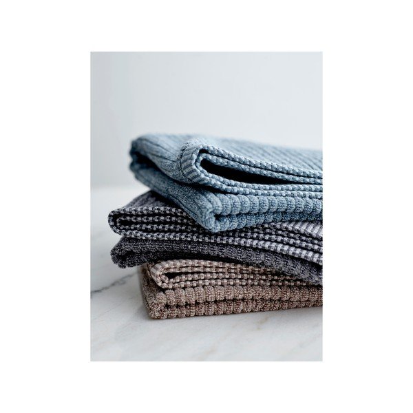 Siva brisača iz organskega bombaža Södahl Melange, 50 x 100 cm-image-1