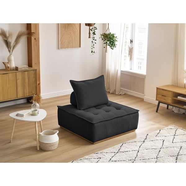 Temno siv fotelj iz šenilje Elisa – Bobochic Paris-image-1