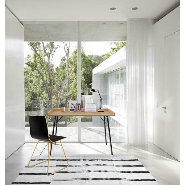 Pisalna miza s hrastovo ploščo 52x115 cm Rayburn - Woodman-image-4