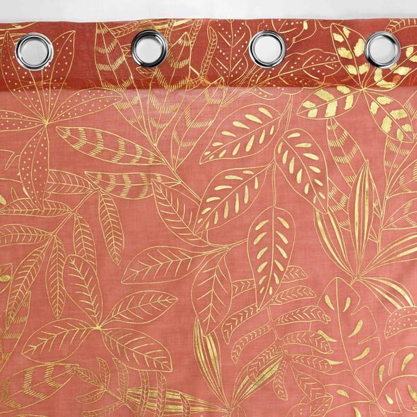 Oranžna prosojna zavesa iz tančice 140x280 cm Belflor – douceur d'intérieur-image-3