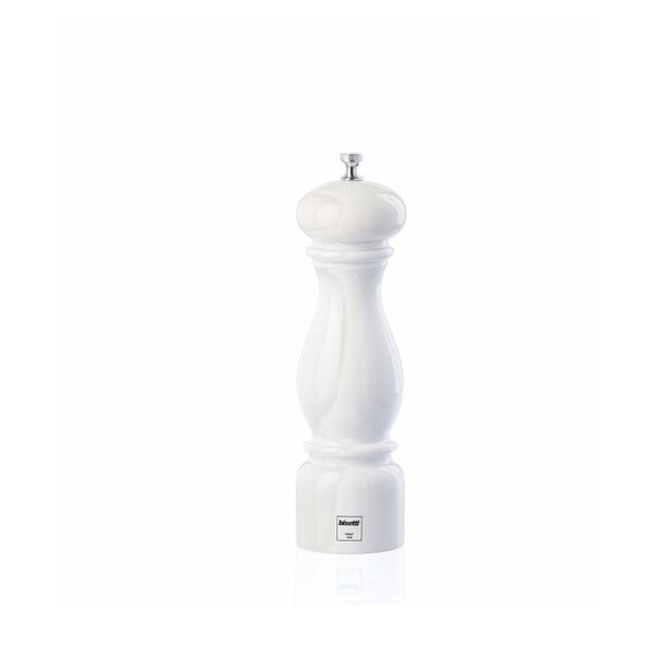 Bel mlinček za poper iz bukovega lesa Bisetti Beech, višina 22 cm