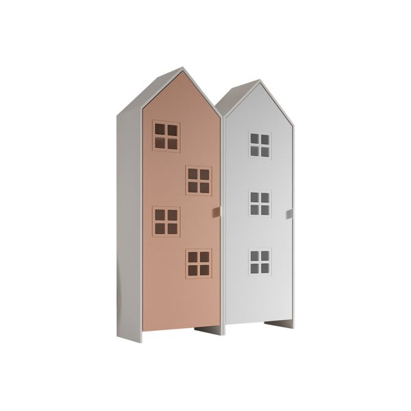 Bela/rožnata otroška garderobna omara 115x171,5 cm CASAMI BRUGES – Vipack