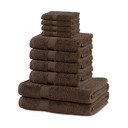 Rjavi frotirni bombažni komplet brisač 10 ks Marina – DecoKing