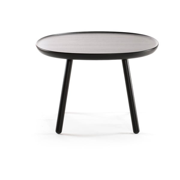 Črna kavna mizica iz masivnega lesa EMKO Naïve, ø 64 cm-image-1