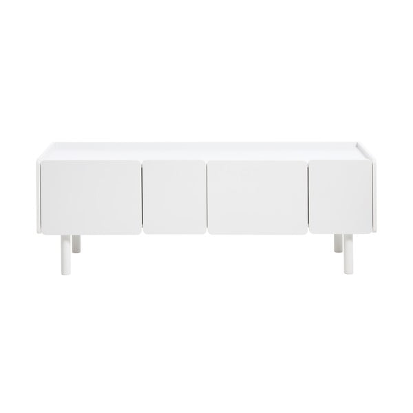Bela TV omarica 160x55x45 cm Bera – Unique Furniture