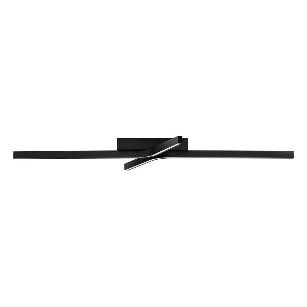 Mat črna aluminijasta LED zatemnitvena stropna svetilka 50x100 cm Akro