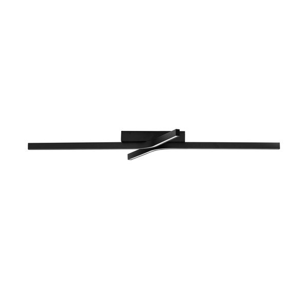 Mat črna aluminijasta LED zatemnitvena stropna svetilka 50x100 cm Akro – Nova Luce