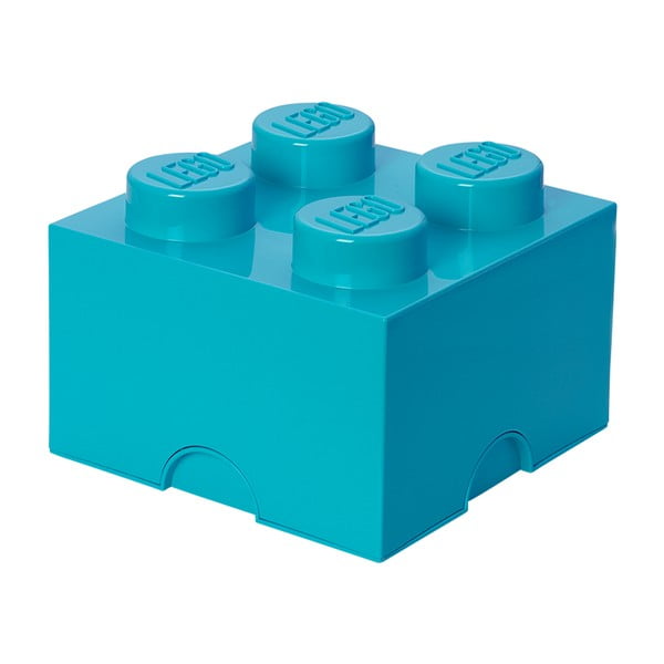 Azurno modra kvadratna škatla za shranjevanje LEGO®