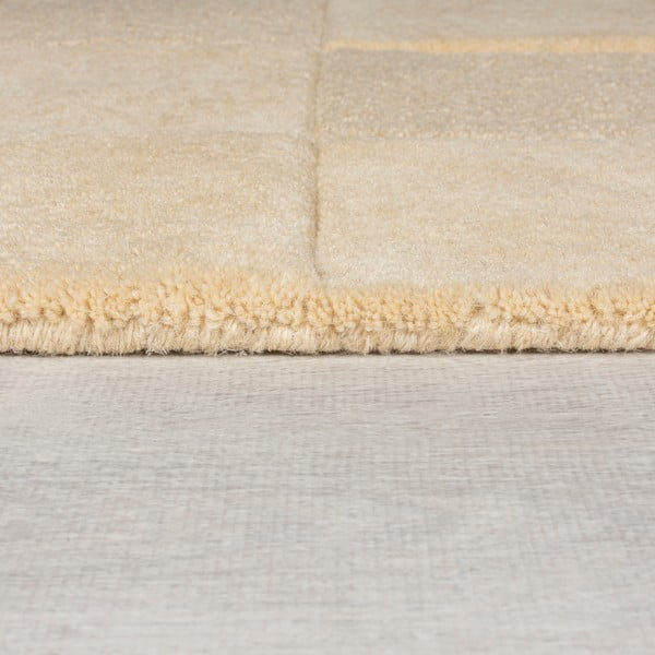 Bež volnena preproga 290x200 cm Checkerboard - Flair Rugs-image-4