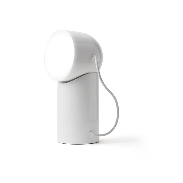 Bela LED namizna svetilka (višina 14 cm) Orbe – Lexon-image-4