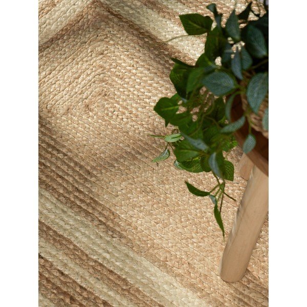 Kremno bel/v naravni barvi ročno tkan tekač iz jute 70x200 cm Jutta – Hanse Home-image-3