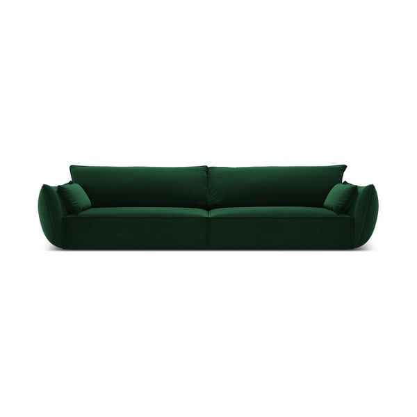 Temno zelena žametna sedežna garnitura 248 cm Vanda – Mazzini Sofas